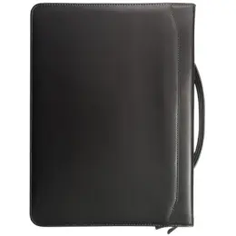 A4 Leather Varsity Zip Folder Back